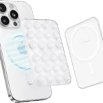 Klearlook Magnetic Suction Phone Mount for MagSafe Case, Removable Sticky Phone Grip Holder for Hands-Free Makeup/Selfie/Live Streaming/Vlog for TikTok & Instagram Influencer/Creator, Transparent