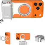 COMITOK MOCA - iPhone Camera Grip - for Native Camera Control with Removable Remote & Built-in Keychain, Magnetic Phone Camera Grip No Need App Support iOS26/17/18, Fun Shot Magnetic Grip with 1/4 Nut