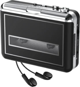 Cassette Player - Compact Tape Player Portable Recorder with Earphone-Convert Audio Music Cassette to MP3 Digital, Compatible with Laptop/PC/MAC- for Entertainment, Travel, Light Sports(Black)