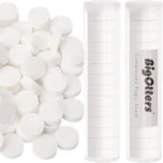 BigOtters Compressed Towels, 100PCS D isposable Face Towels for Travel Expandable Wipes Tablets with 2PCS Tube Containers for Survival Gear and Supplies Outdoors Camping Hiking Hotel