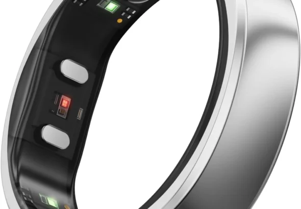 RingConn Gen 2, Worlds First Smart Ring with Sleep Apnea Monitoring, No APP Subscription, 12-Day Battery Life, Stress/Heart Rate/Women's Health Tracker, Android & iOS Compatible (Silver, Size 10)