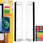 Monitor Memo Boards for Computer, Set of 2 (Left & Right) Multifunction Acrylic Screen Message Reminder Pad Side Panels Phone Holder - Utility Organizer for Office Desktop, Gift of 1 Pack Sticky Notes