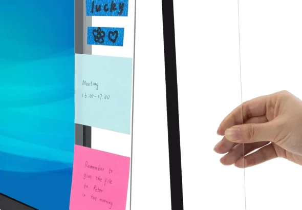 MDOZQ Office Desk Accessories 2pcs Computer Monitor Memo Board Message Board Supplies for Women Men Sticky Note Holder Home Desktop Decor