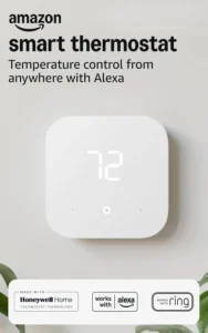 Amazon Smart Thermostat  Save money and energy - Works with Alexa and Ring - C-wire required