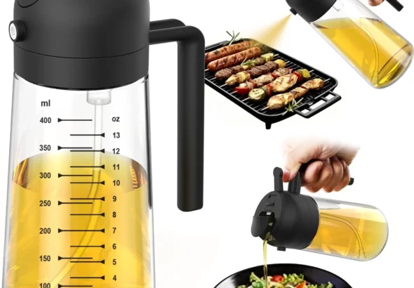 TrendPlain 16oz/470ml Glass Olive Oil Sprayer for Cooking