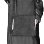 yescool Wearable Blanket Hoodie, Flannel Sherpa Fleece Blanket Sweatshirt for Adults Women Men,One Size Fits All