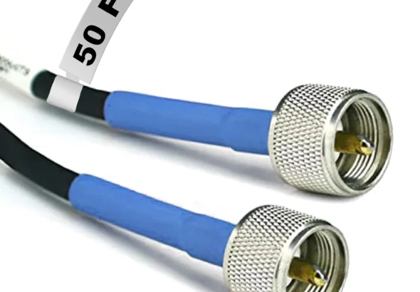 Extreme Consumer Products ECP Cable Experts RG-8X Coax Cable - 50 FT PL259 M/M Connectors - Heavy Duty Indoor/Outdoor Weatherproof Jumper Cables - CB, Ham Radio, Short Wave Radio - HF, VHF, UHF
