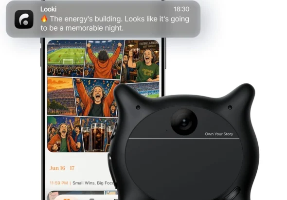 Looki L1 AI Multimodal Wearable for Life, 32g Lightweight Hands-Free Action Lifelogging Device with 1080P Video, 3 Mics, AI Vlogs & Comics, Proactive Intelligence, 32GB Privacy-First Storage (Black)