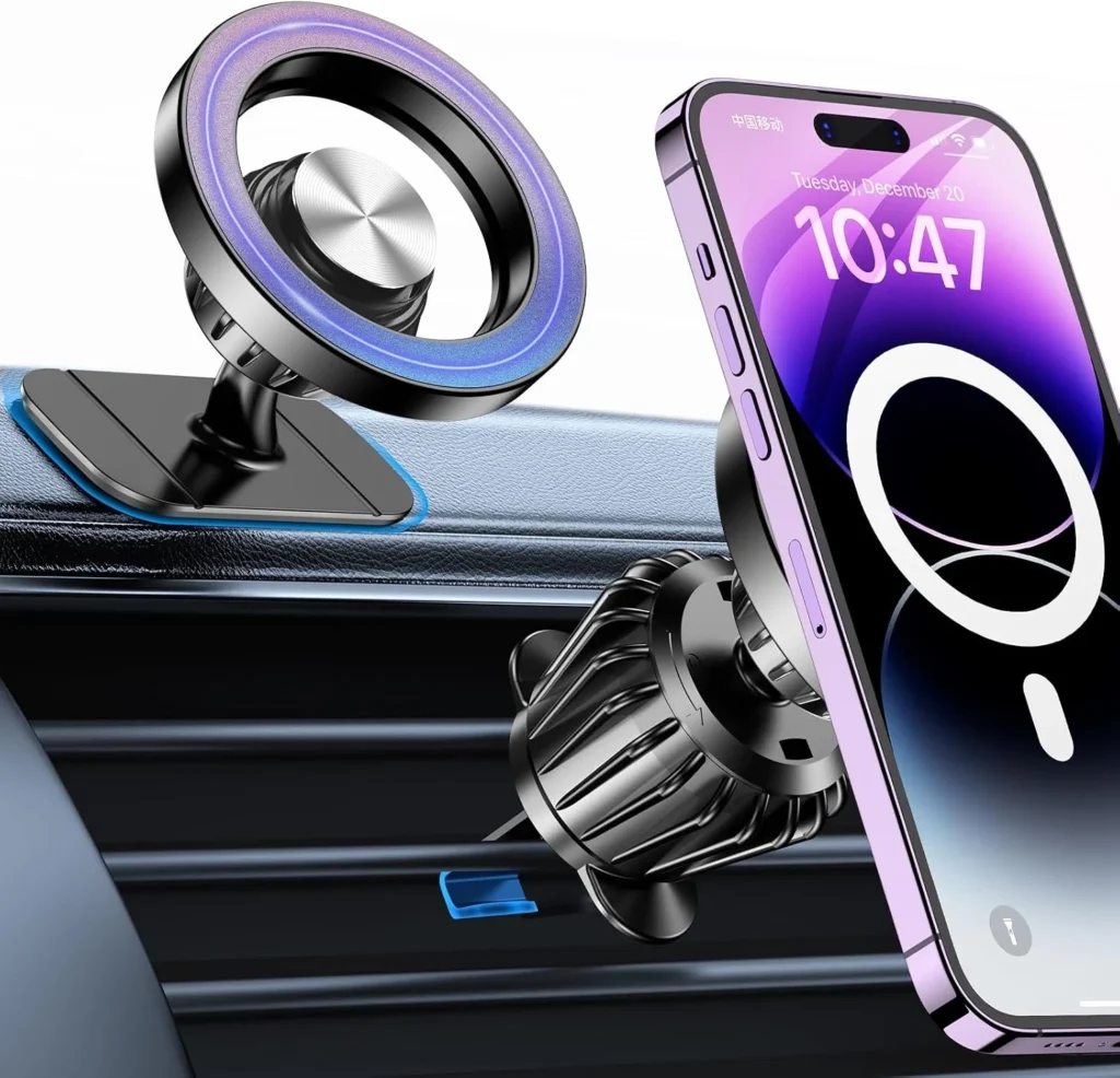 Kaistyle for Magsafe Car MountStrong MagnetsMagnetic Phone Holder for Car Phone Holder Mount Dash Mounted Holders Phone Holders for Your Car Accessories for Women Men for iPhone 17 Pro Max 16 15 14