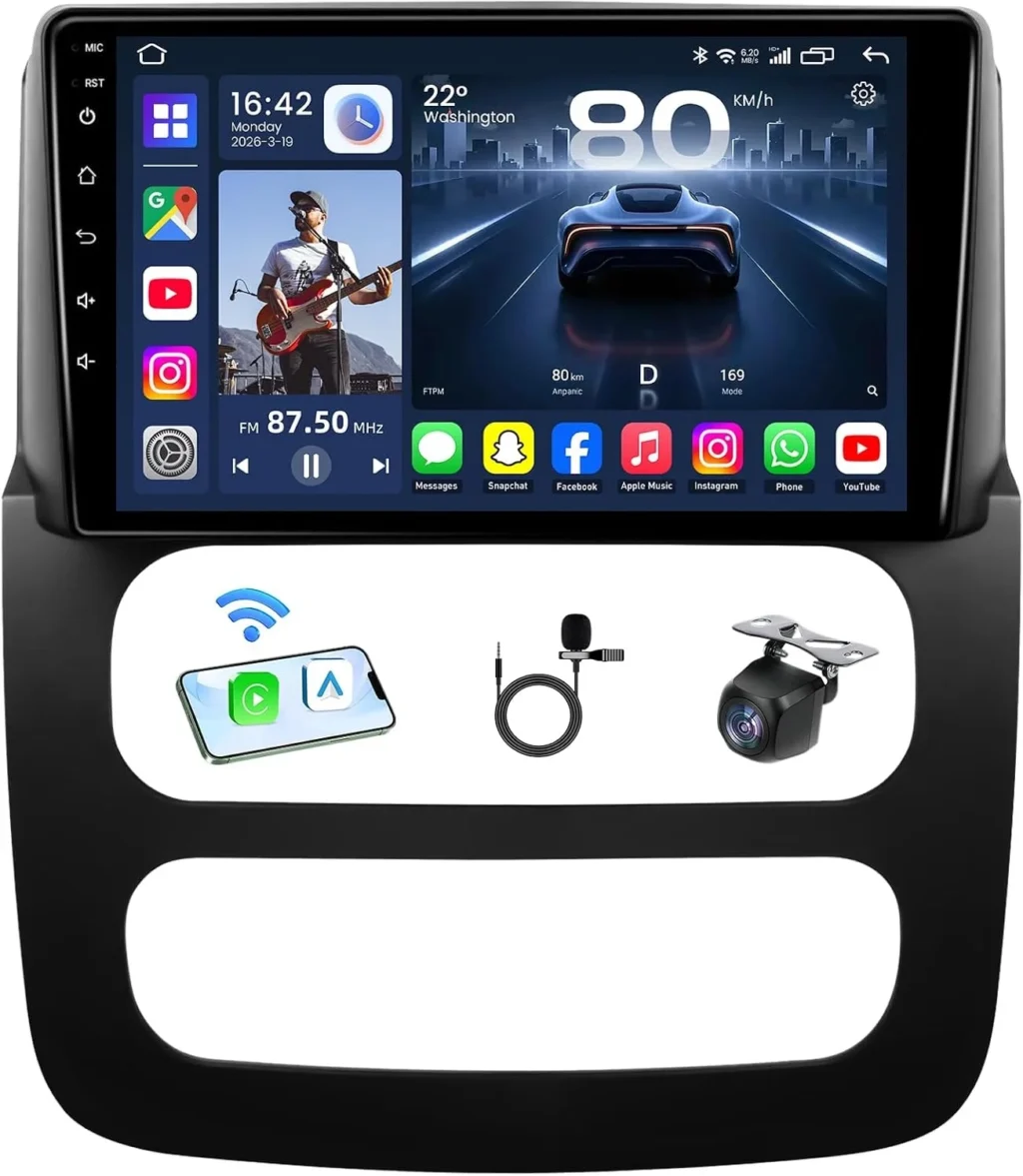 4 + 64GB ROM Car Stereo Radio for Dodge Ram 1500 2500 3500 2002 2003 2004 2005: 9 Inch 1280x800 IPS Touchscreen Upgrade Wireless CarPlay Android Auto Bluetooth 5G WiFi GPS FM Backup Camera