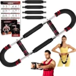 Twister Arm Trainer, 30-120 lbs Adjustable Twister Arm Chest Exerciser with 4 Spring & Poster for Men & Women, Detachable Power Twister Home Fitness Equipment for Enhancing Upper Body Muscle