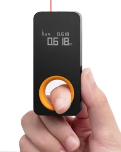 HOTO Pocket-Size Laser Measuring Tool, EDC Gadget Birthday Gift for Men Dad | Keychain-ready Carry Design, 98Ft Laser Tape Measure 2mm Accuracy, USB-C Rechargeable, OLED Display, Ft/M/in Unit Conversion
