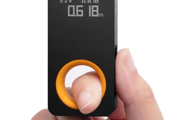 HOTO Pocket-Size Laser Measuring Tool, EDC Gadget Birthday Gift for Men Dad | Keychain-ready Carry Design, 98Ft Laser Tape Measure 2mm Accuracy, USB-C Rechargeable, OLED Display, Ft/M/in Unit Conversion