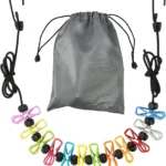 Retractable Portable Clothesline for Travel, Clothing line with 12 Clothes Clips, for Indoor Laundry Drying line, Outdoor Camping Accessories