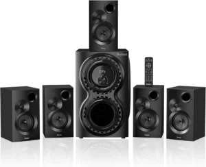 Bobtot Home Theater Sound System 5.1 Surround Sound Systems - 1400 Watts Peak Power 12" Subwoofer Strong Bass 5.1 Wired Home Audio Stereo Sound with Bluetooth ARC Optical Input for TV