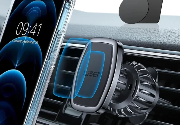 LISEN Magnetic Phone Holder for Car, Car Phone Holder Magnetic with Upgraded Clip & Ultra 6 Strong Magnets, Magnetic Car Phone Mount Magnet for Car Automobile Cradles, Soporte de Telefono para carro