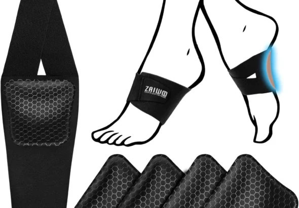 ZAIWOO Wearable Arch Support Inserts for Women & Men  2 Adjustable Heights, Non-Slip Breathable  Plantar Fasciitis Relief Arch Band for Flat Feet, High Arches