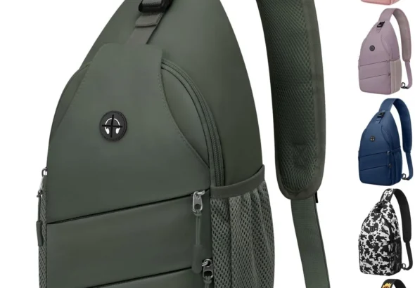 Pritent Crossbody Bags for Women Men Trendy Sling Bag Backpack Casual Chest Bag with Convertible Shoulder Strap