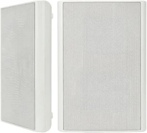 Herdio 5.25" 240W Ultra-Slim Home Theater Wall Speakers (A Pair, White) - Wall-Mountable Design with Crisp Clear Sound and Durable Construction for Immersive Home Entertainment
