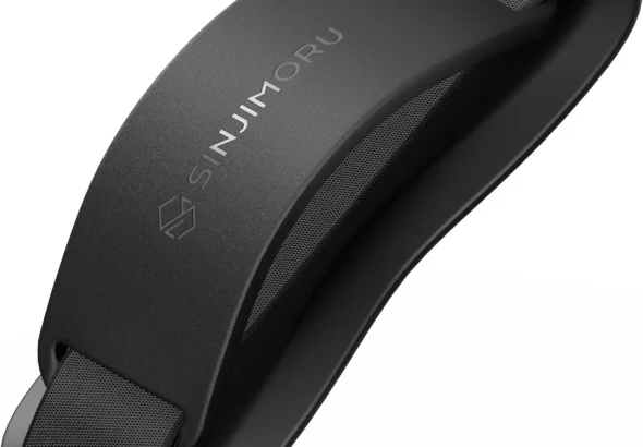 Sinjimoru Phone Grip with Silicone Band  Comfortable One-Hand Holder & Kickstand for Smartphones, Tablets, and eReaders for iPhone, Android, and Kindle Sinji Grip Silicone Black