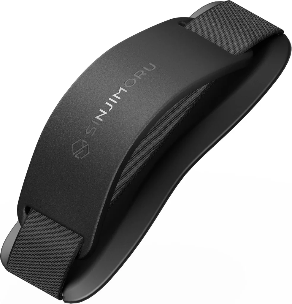 Sinjimoru Phone Grip with Silicone Band  Comfortable One-Hand Holder & Kickstand for Smartphones, Tablets, and eReaders for iPhone, Android, and Kindle Sinji Grip Silicone Black