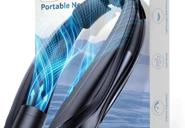 Portable Neck Fan, 6000mAh Personal Fan, 360 Cooling Rechargeable Wearable Fan, 6 Speeds Adjustable Hands-Free Fans for Travel, Outdoor, Office, Ideal Summer Gifts