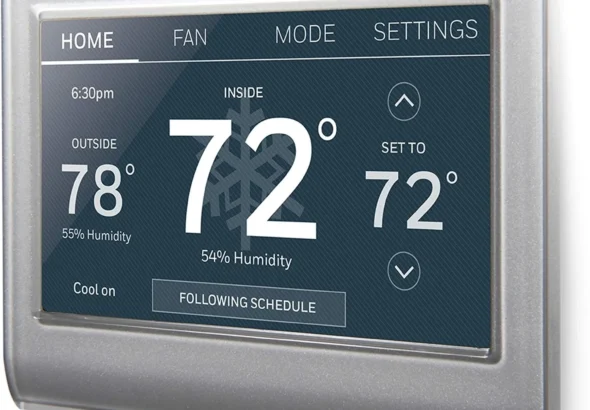 Honeywell Home RTH9585WF1004 Wi-Fi Smart Color Thermostat, 7 Day Programmable, Touch Screen, Energy Star, Alexa Ready, Gray