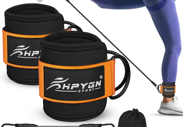 HPYGN Ankle Resistance Bands, Ankle Bands for Working Out with Cuffs, Resistance Bands for Leg Butt Training Workout Equipment for Kickbacks Hip Gluteus Training, Ankle Strap with Exercise Bands