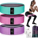 Renoj Resistance Bands for Working Out: 3-Set Professional Exercise Bands for Pilates, Yoga, Home Gym, Booty, Leg Training | Heavy/Medium/Light Fabric Loops for Women Men