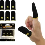 MGC ClawSocks 6 Pack Carbon, Gamer Finger & Thumb Sleeves, Mobile Gaming Stabilizer & Compression Support Black
