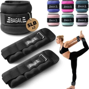 BAGAIL Ankle Wrist Weights for Women & Men, Set of 2 (Available in 0.5/1/2/3/4/5 lb Each), Wearable Leg Arm Weights with Sleek Design & Secure Fit for Walking, Running, Pilates, Home Fitness