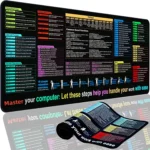 Excel Cheat Sheet Desk Pad Mat (11.8x31.5in) - XL Excel Formulas Shotcuts Mouse Pad Cheat Sheet Excel Function Modules & Waterproof | 3mm Non-Slip Pc Keyboard Cover | Office/Gaming Large XL Mouse Pad