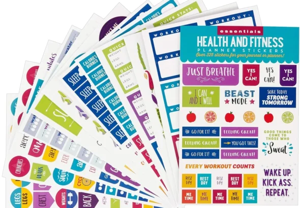 Essentials Health & Fitness Planner Stickers (Set of 325 Stickers)
