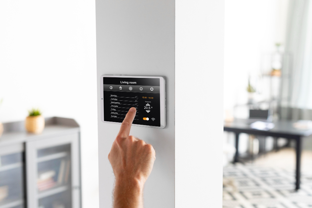 Best smart thermostats 2026 - five WiFi smart thermostats on a wall with energy savings display and smartphone app control