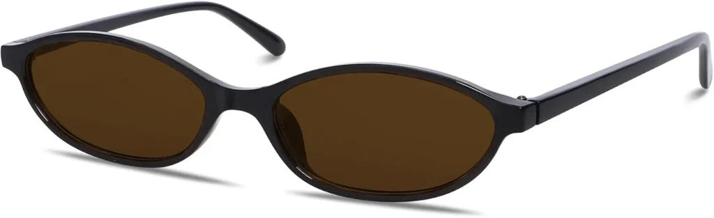GUVIVI 90s Cat Eye Oval Sunglasses for Women with UV Protection