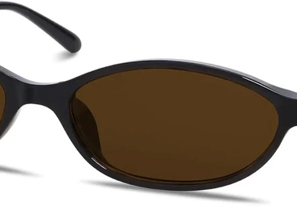 GUVIVI 90s Cat Eye Oval Sunglasses for Women with UV Protection