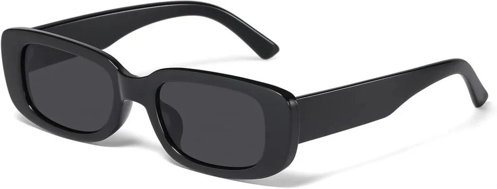 JASPIN Y2K Rectangle Sunglasses for Women Men UV Protection