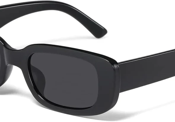 JASPIN Y2K Rectangle Sunglasses for Women Men UV Protection