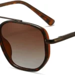 kimorn Women's Retro Aviator Sunglasses with Polarized UV400 Protection, Tangle-Free Square Frame, Small