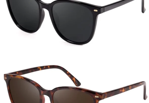 FIMILU 2 Pack Polarized Sunglasses for Women UV400 Protection Large Frame Trendy Fashion Shades