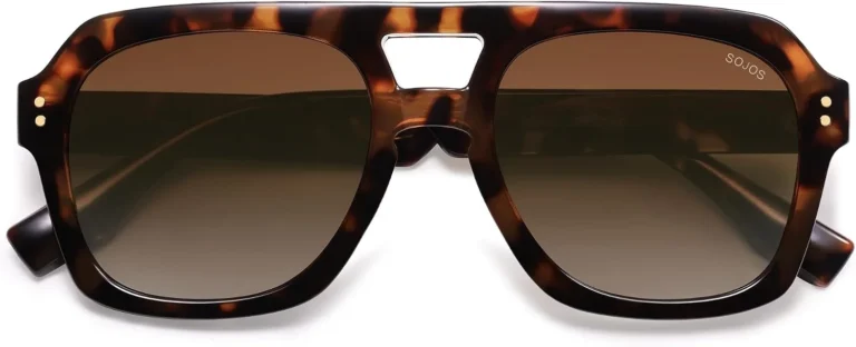 SOJOS Retro Polarized Aviator Sunglasses for Women Men SJ2385