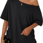 Trendy Queen Women's Oversized Off Shoulder T
