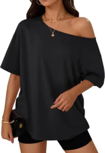 Trendy Queen Women's Oversized Off Shoulder T