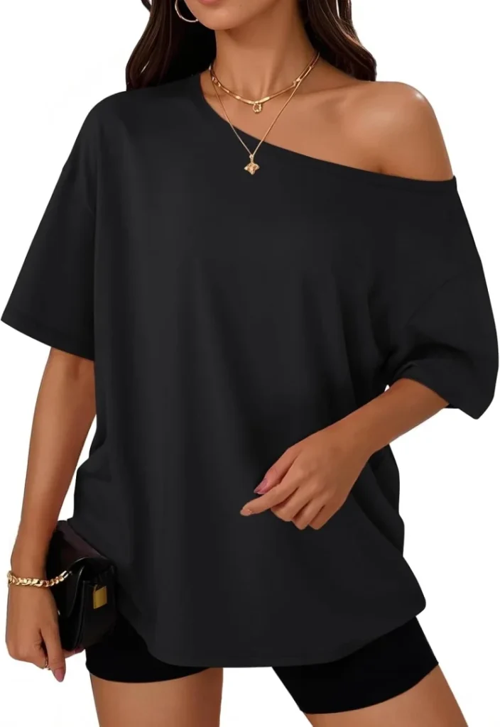 Trendy Queen Women's Oversized Off Shoulder T