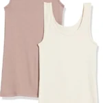 Women's Ribbed Scoop Neck Tank Tops, Slim Fit, 2
