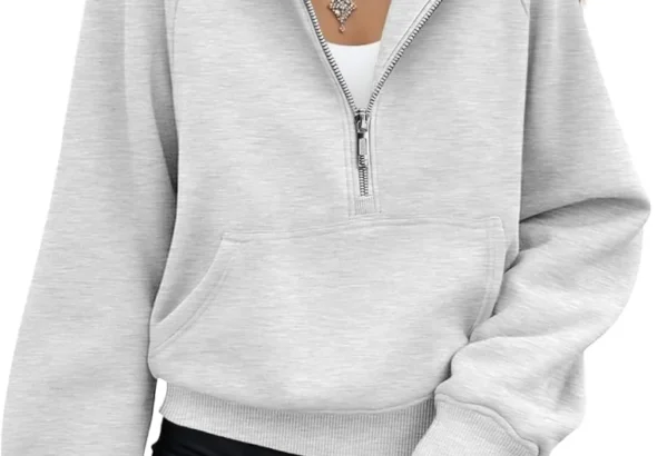 AUTOMET Women's Half Zip Hoodies Casual Pullover Comfortable Fall Outfits 2026