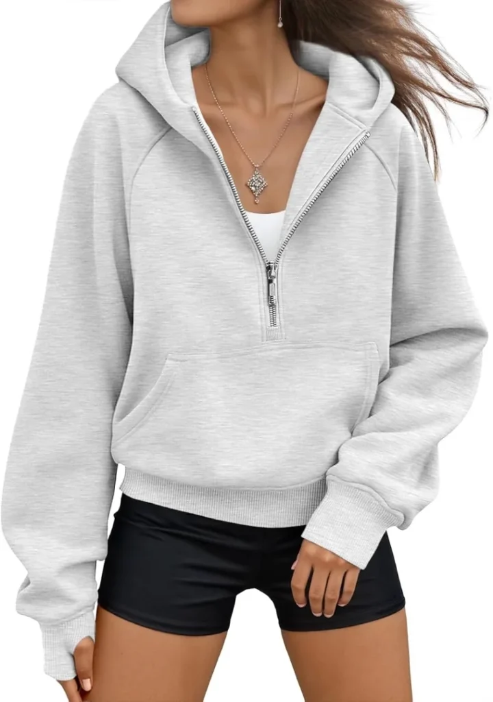 AUTOMET Women's Half Zip Hoodies Casual Pullover Comfortable Fall Outfits 2026