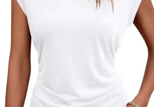 Bliwov Women’s Cap Sleeve Crew Neck Summer Tee