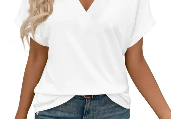 Women's V-Neck Short Sleeve T