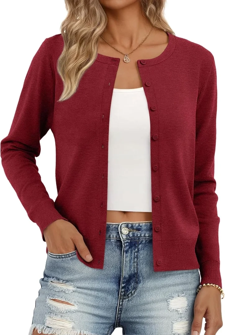 Trendy Queen Lightweight Knit Cardigan for Women